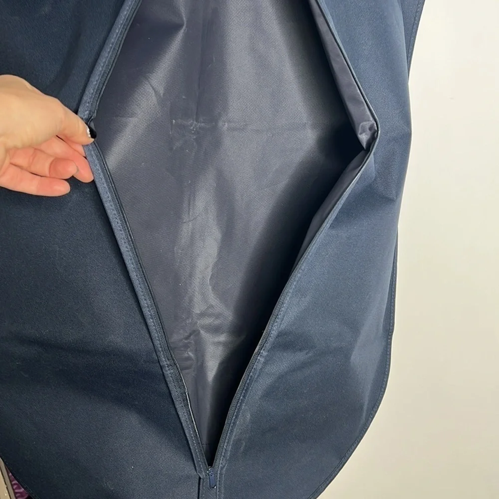 Ralph Loren Canvas Navy Zip Folding Garment Bag